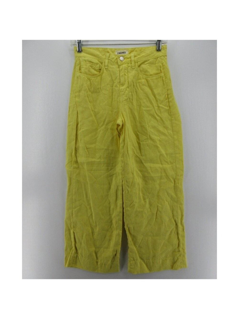 Lagence Pants 25 Danica Linen Wide Leg High Rise Trousers USA *